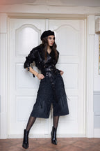 Premium leather jacket Adele model in black 
