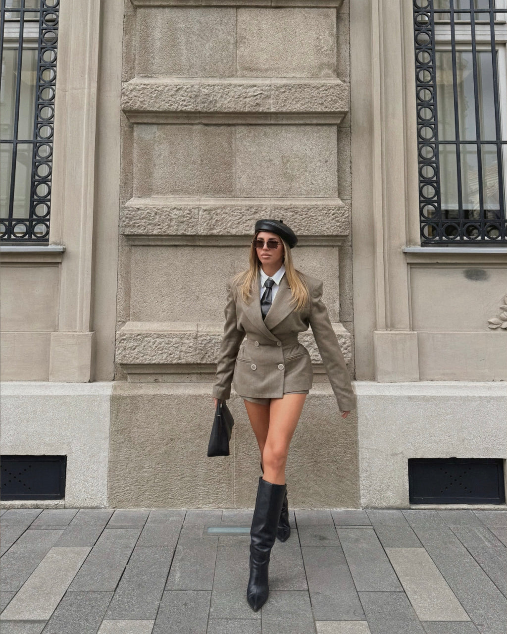 Oversized blazer and shorts set