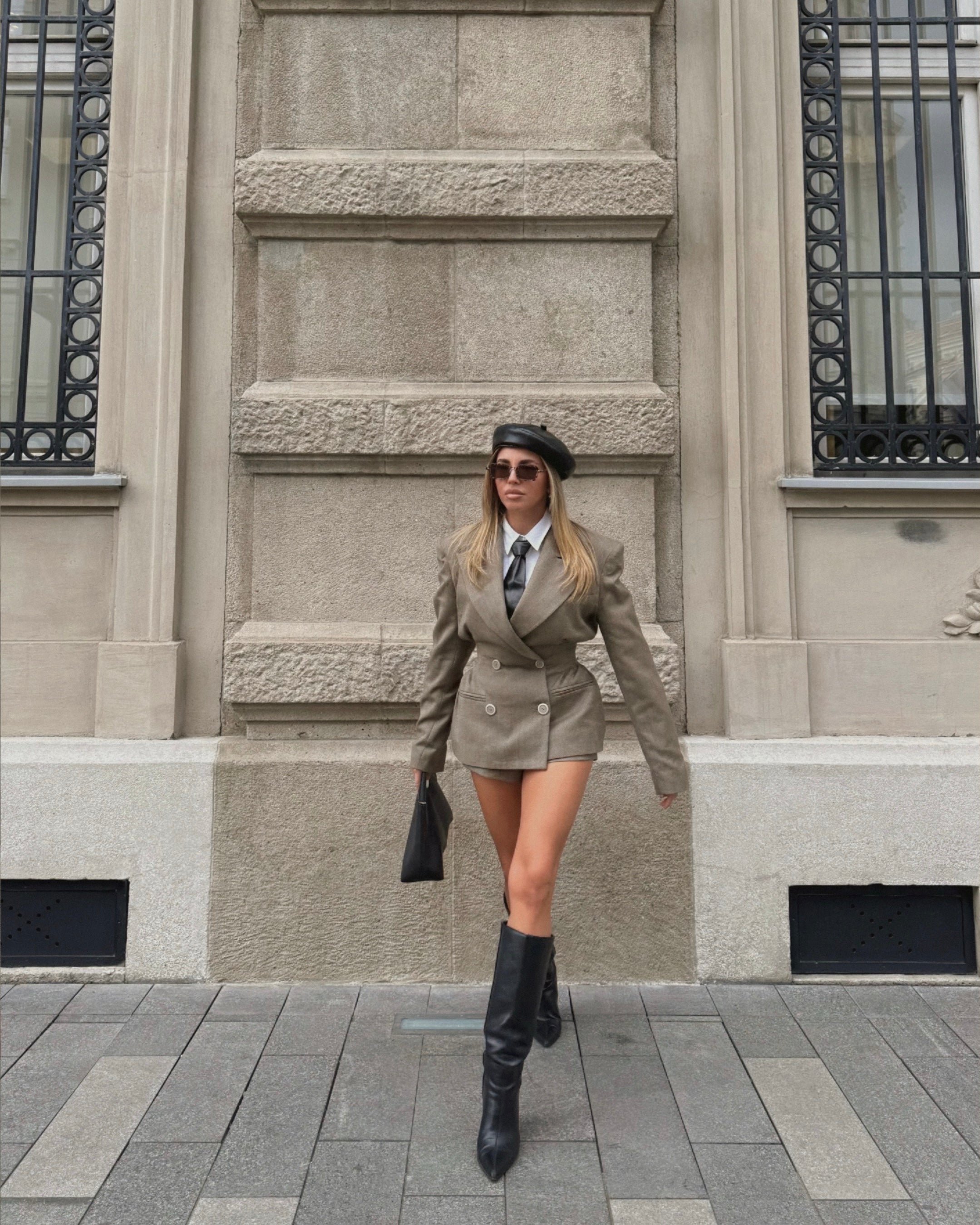 Oversized blazer and shorts set