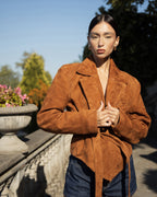 Premium suede leather jacket by ELSEYA 