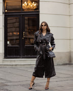 Premium black trench coat women ELSEYA