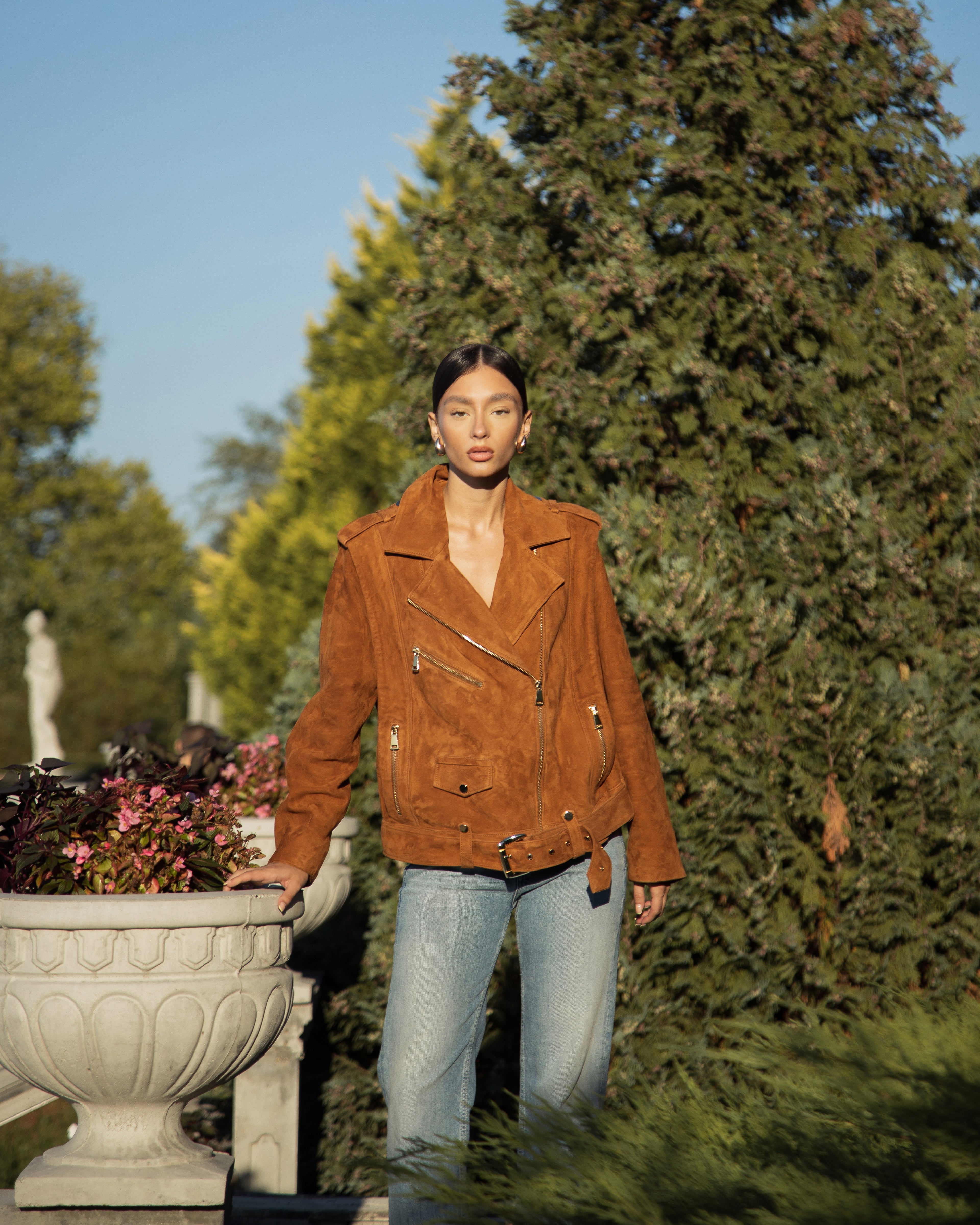 Premium quality genuine leather jacket with soft finish